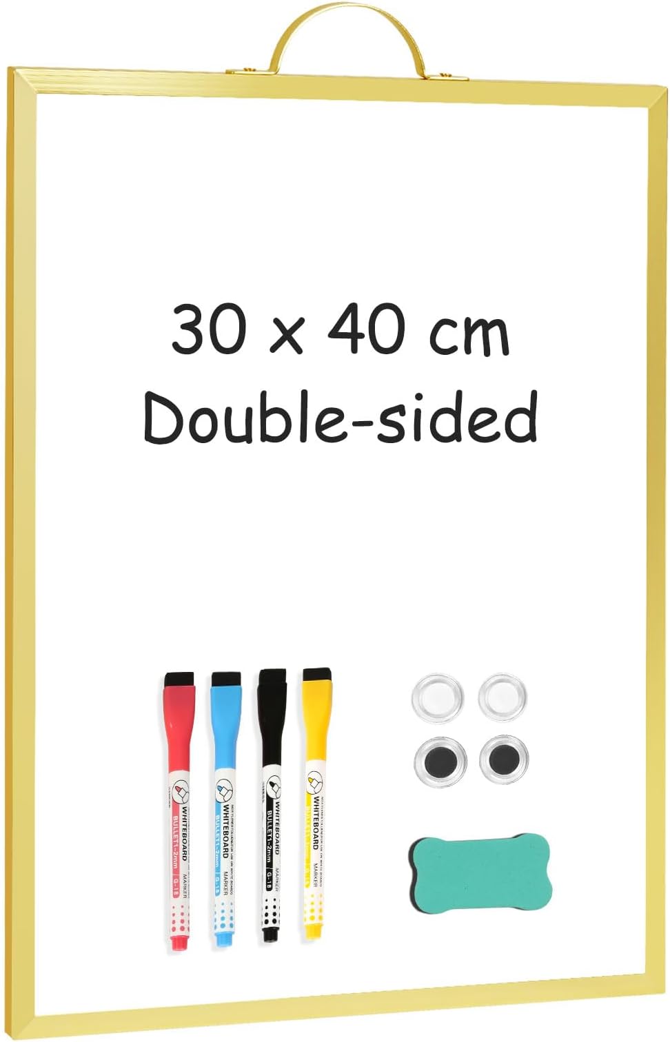 A3 Magnetic Double Sided 30 X 42 Cm White Board Black Including 8 Water Based Pens 1 Eraser Kid Writing Drawing Student School Classroom Home Use On