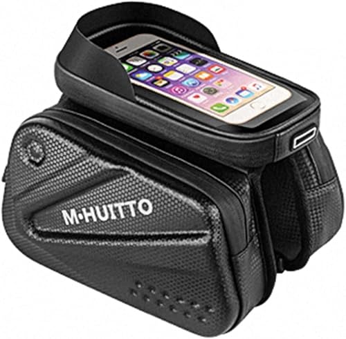 OKUOKA Bolsa de manubrio de tubo superior para ciclismo, bolsas de manillar de bicicleta, accesorios para bicicleta de montaña, soporte impermeable