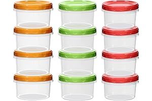 12-Pack 8oz Reusable Freezer Storage Containers