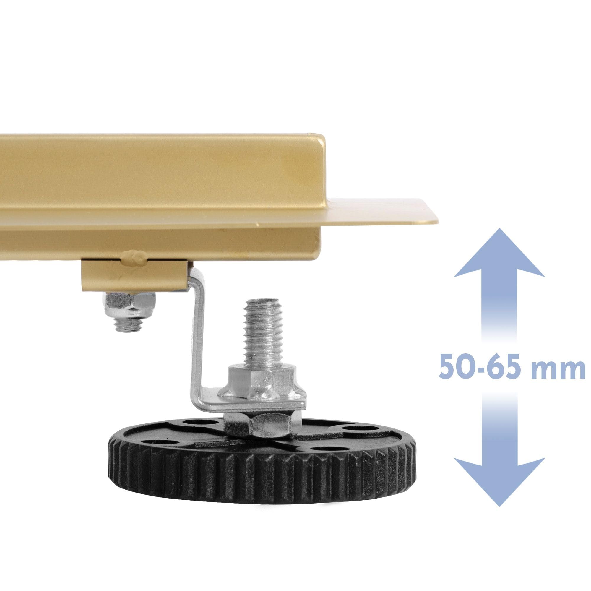 Rea Duschrinne Neox Slim pro Gold 80 Edelstahl Duschablauf Siphon Bodenablauf für Badezimmer Dusche Bodenablauf (Gold)