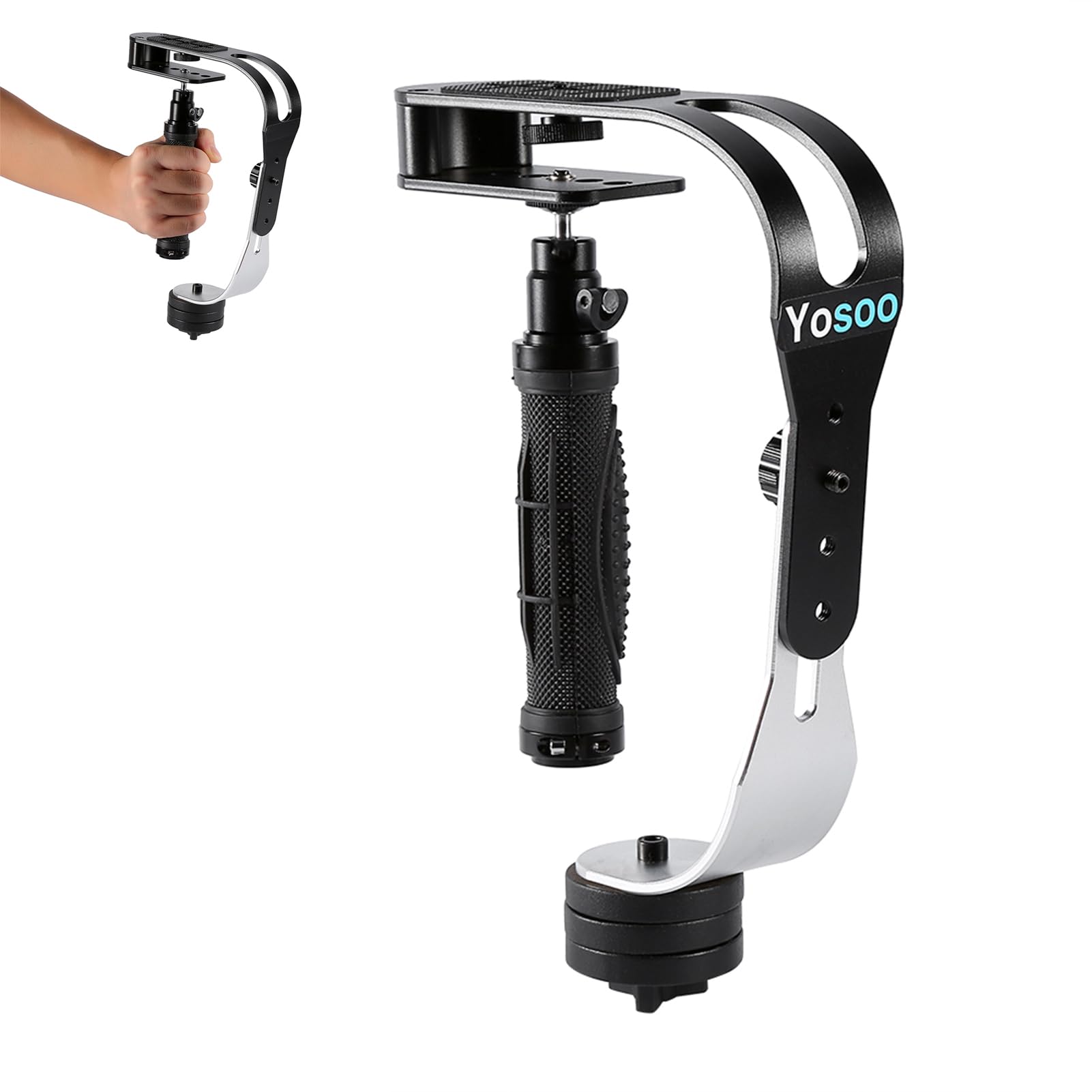 Stabilizzatore cardanico, stabilizzatore Video Portatile | Fotocamere DSLR, videocamere, Impugnatura per Fotocamera Steadycam per Registrazione Video, vlog, Video Live,