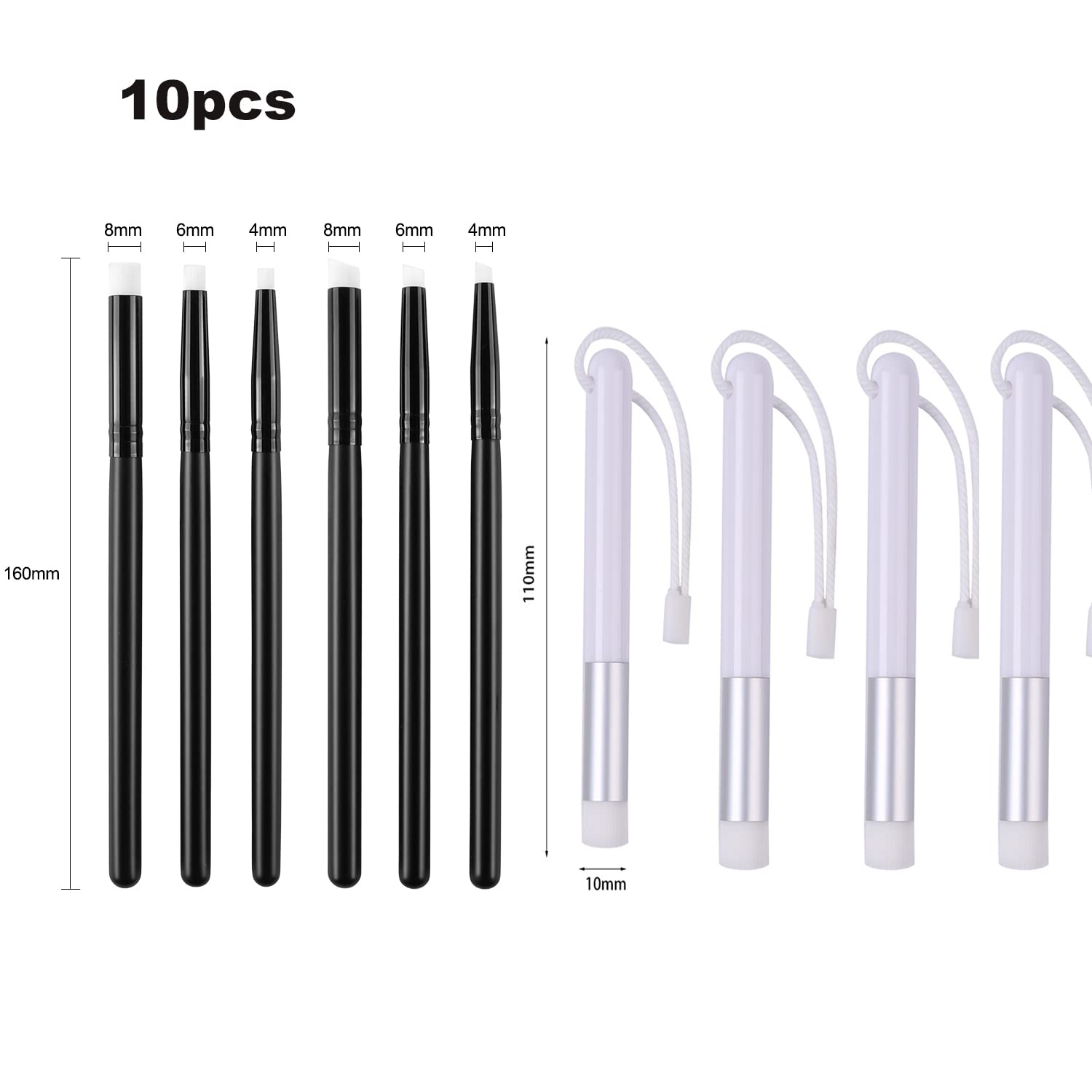 BAOFALI 10 PCS Mini Ink Paints Mixing Blending Brush Blending Tools 3 Kinds of Head Smooth Blending Ink Painting Small Brushes Hand Tools for DIY Scrapbooking Paper Cards Making