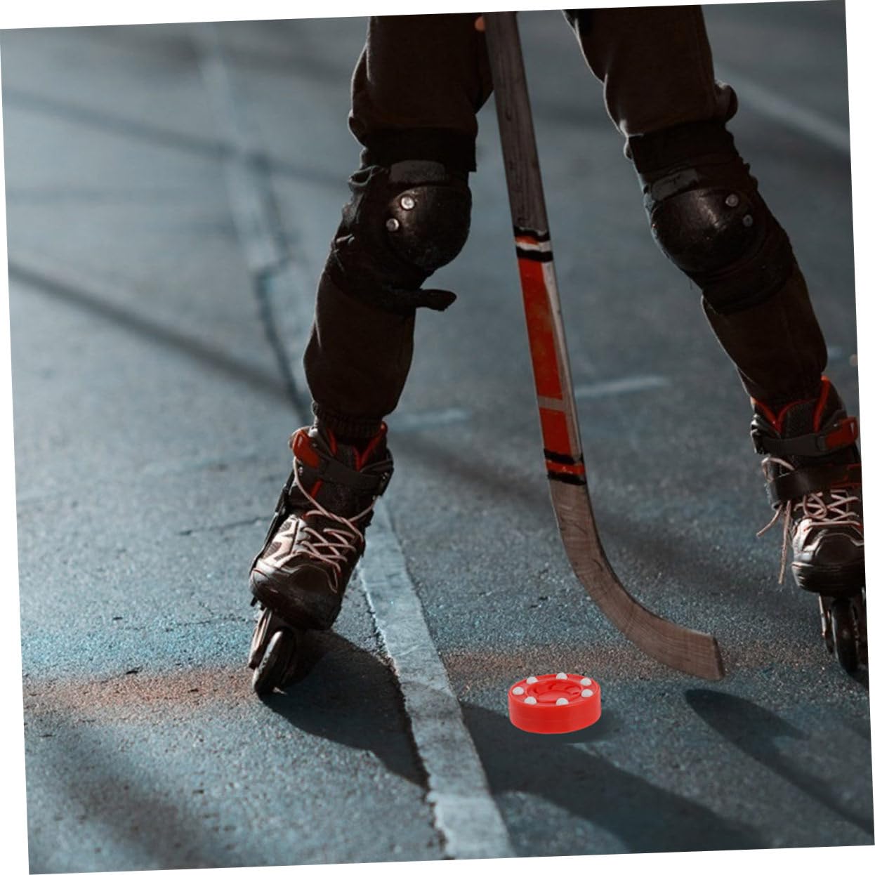 YARNOW Dischi da Hockey su Pista in Pp Resistente, Set 2 Pezzi per Allenamento Professionale di Hockey su Rotelle, Uso Agonistico e Pratico per Adulti e Ragazzo Ragazza