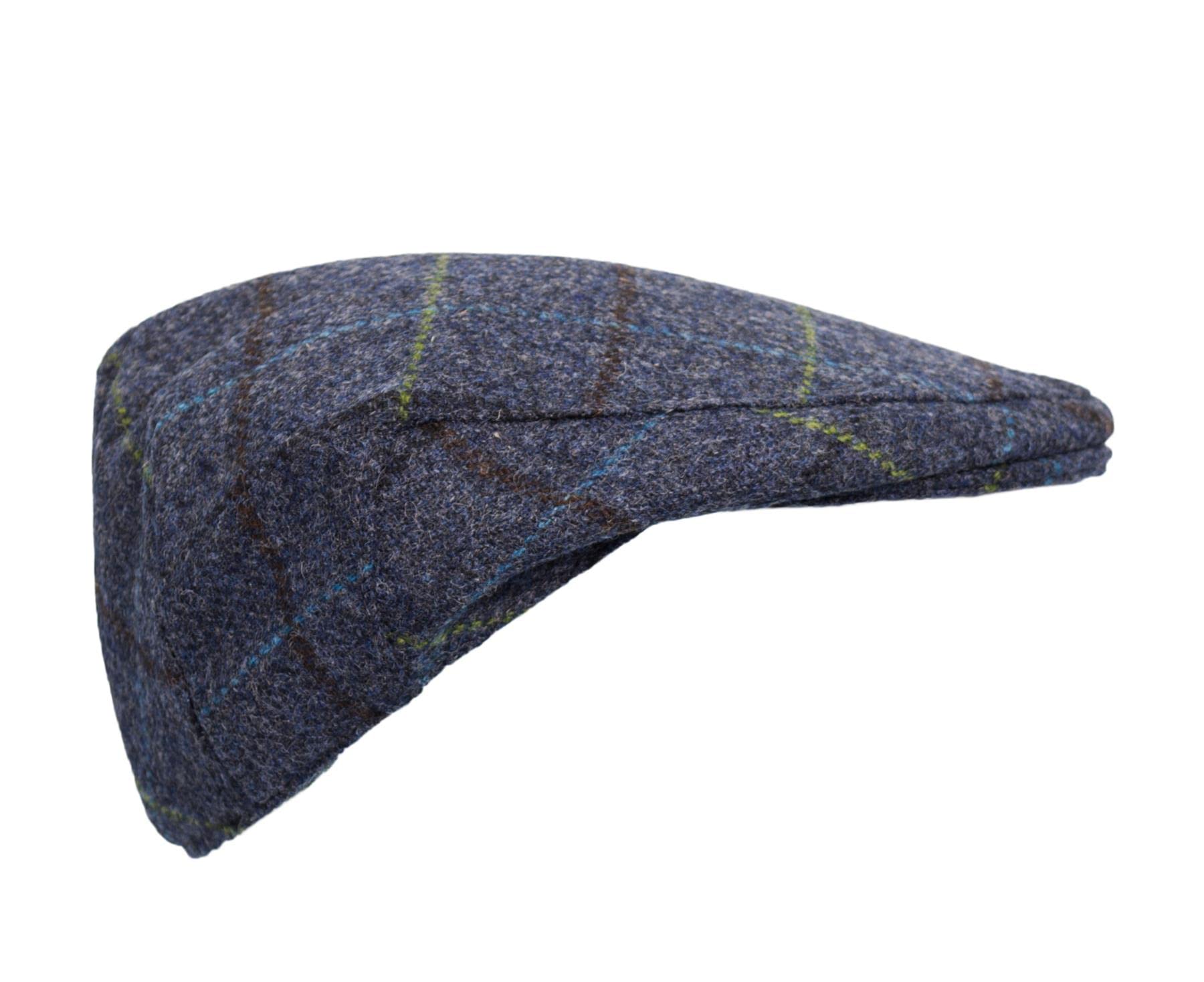 WALKER AND HAWKES - Abraham Moon Tweed Alfred Flat Cap - Royal Navy - Small (57cm) - Image 3