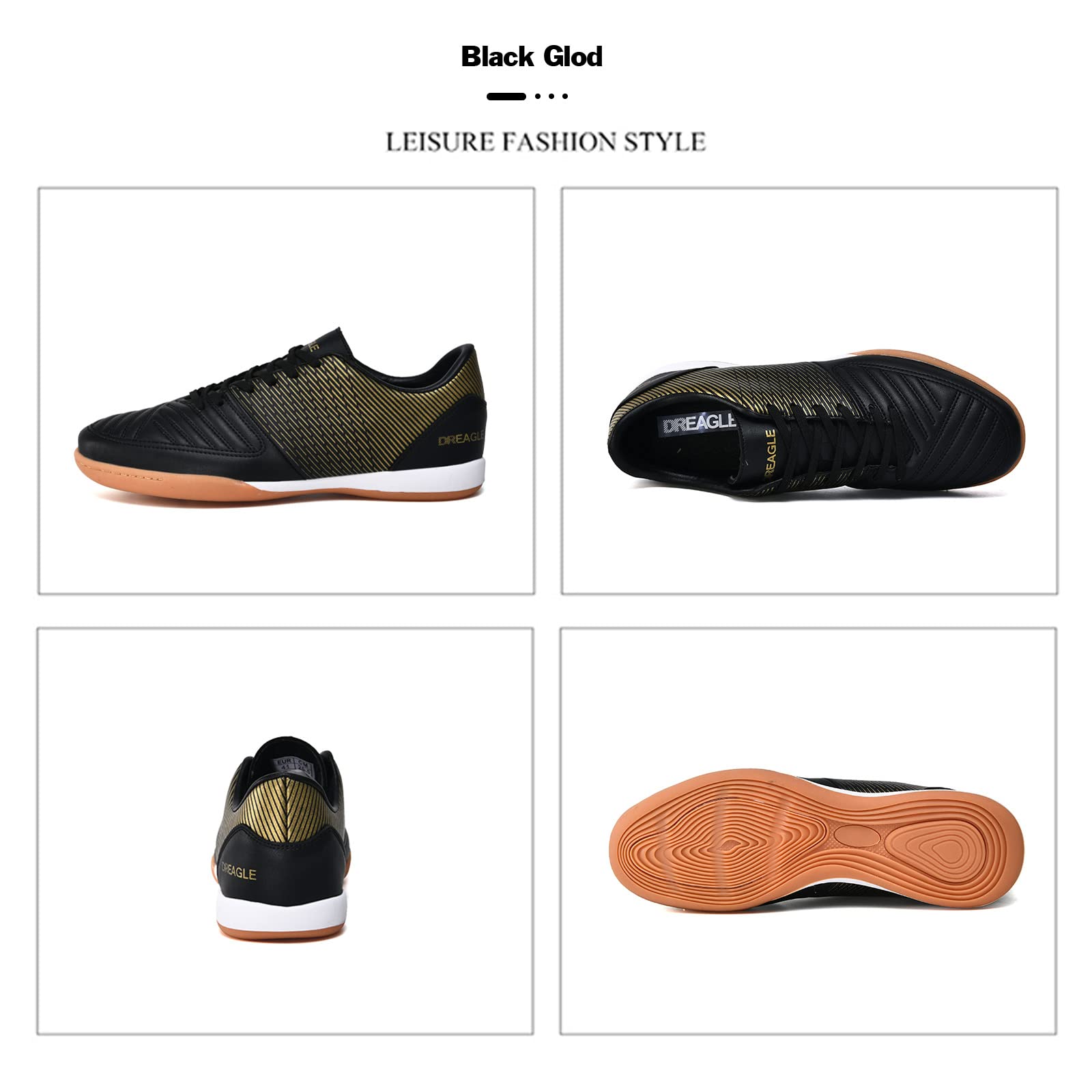LZQpearl Hombre Zapatillas De Fútbol Sala, Botas De Fútbol IC/IN Indoor Street, Entrenamiento Competición Atletismo Soccer Shoe, para Niños Adolescentes Niño Niña Y Adultos