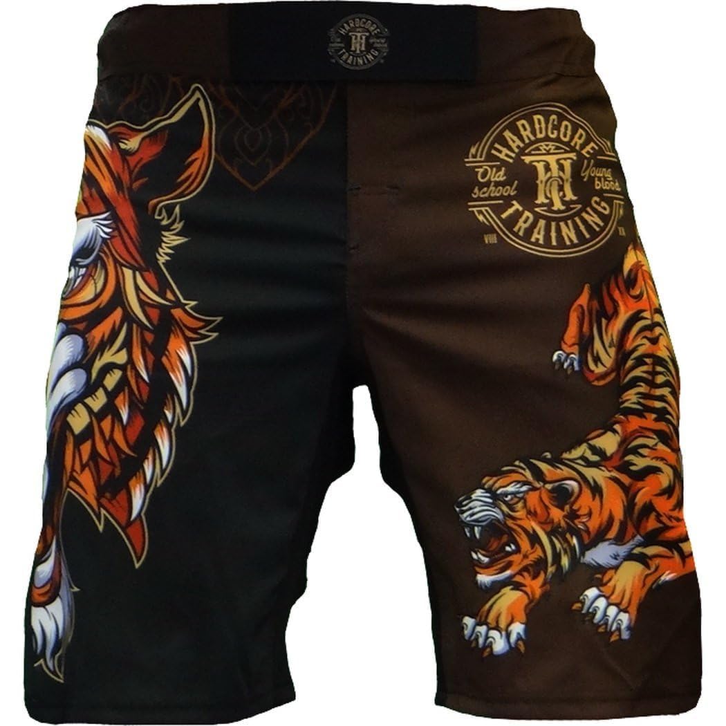 Hardcore Training Męskie spodenki bojowe MMA BJJ Fitness Muay Thai Boks Grappling No Gi