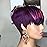 PangDongLai 10A Pixie Cut Wigs for Black Women Purple/pink Color Short Layered Pixie Haircut Wigs With Bangs Brazilian Virgin Human Hair for Women Glueless Full Machine Made
