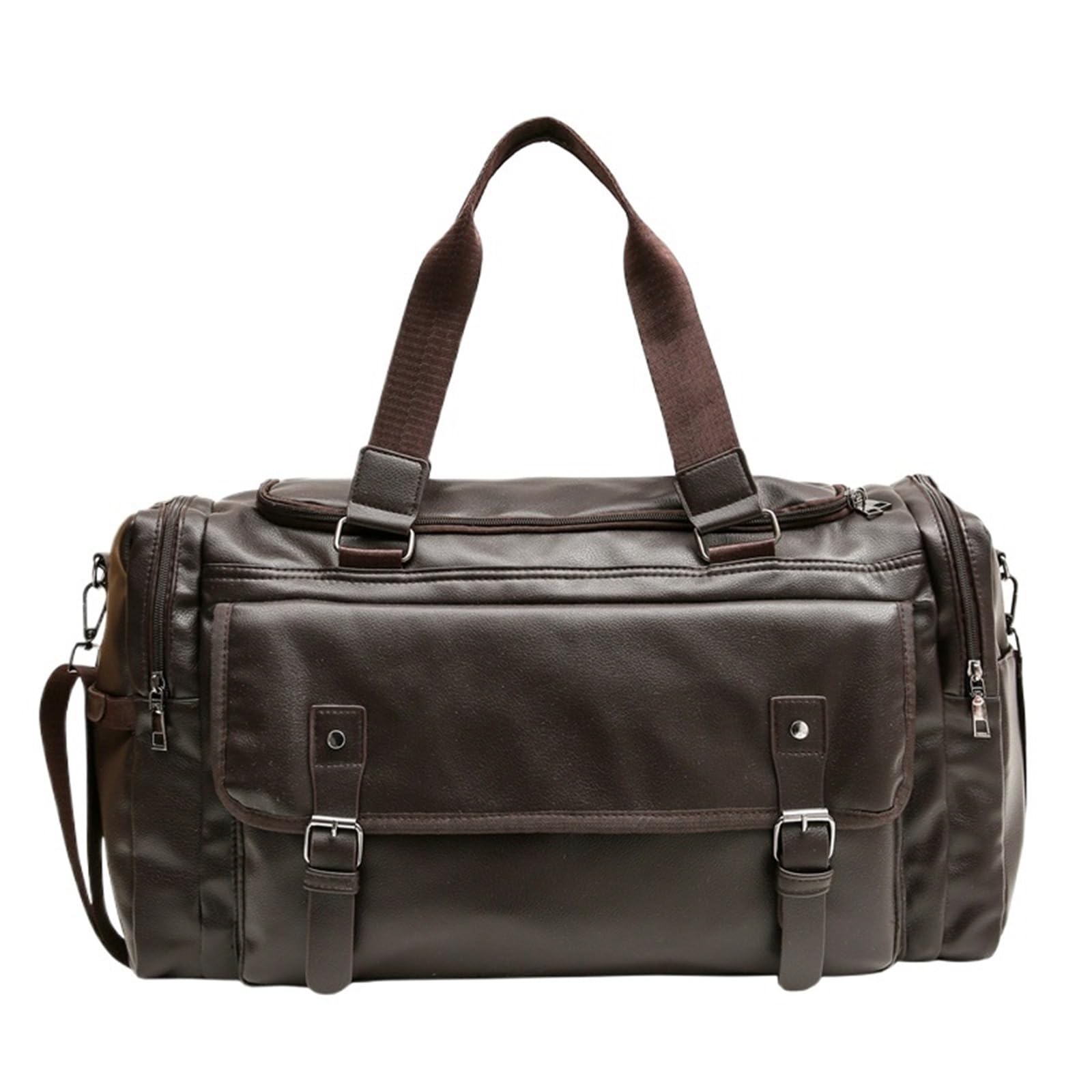 Torba podróżna, weekendowy bagaż podróżny, torba na ramię, torba typu crossbody z miejscem na buty(Brown)
