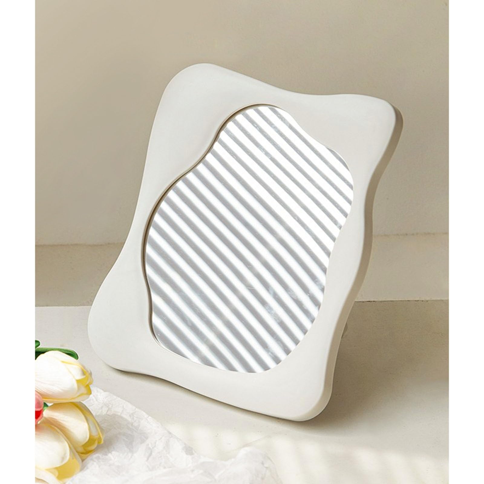 SDCFFC Irregular Makeup Mirror, Desktop Makeup Mirror, Special Vanity Mirror for Student Dormitory
