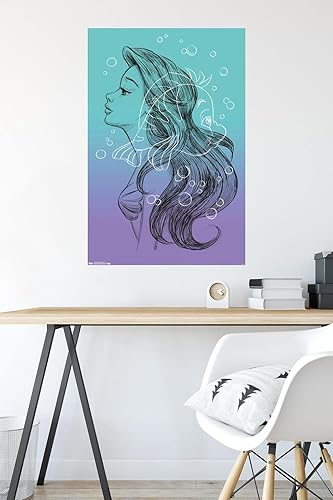 Miniatura 4 de Trends International Disney The Little Mermaid - Póster de pared de boceto, 22.375 x 34 pulgadas, versión sin marco