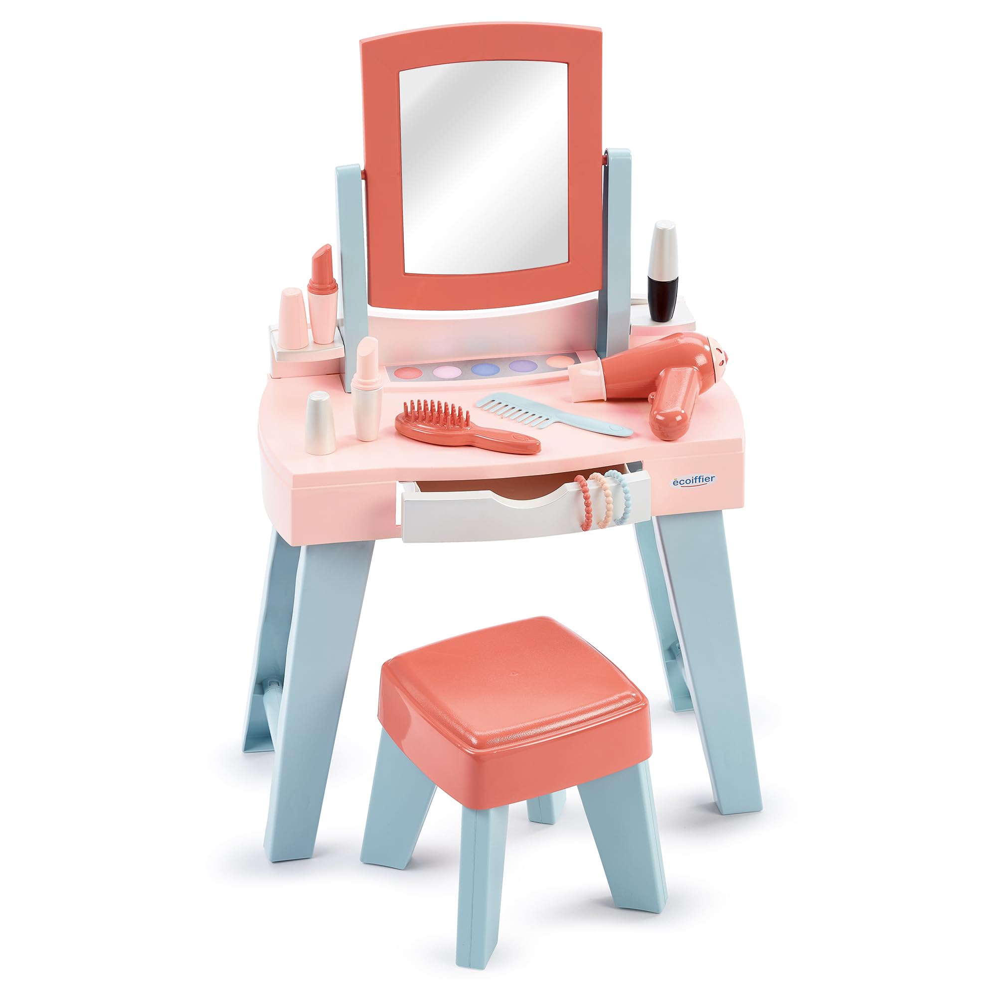 Ecoiffier - 1819 - La mia prima toeletta - per Bambini - da 12 a 36 Mesi - con il suo specchio e altri accessori - per farmi bella e acconciarmi come una grande