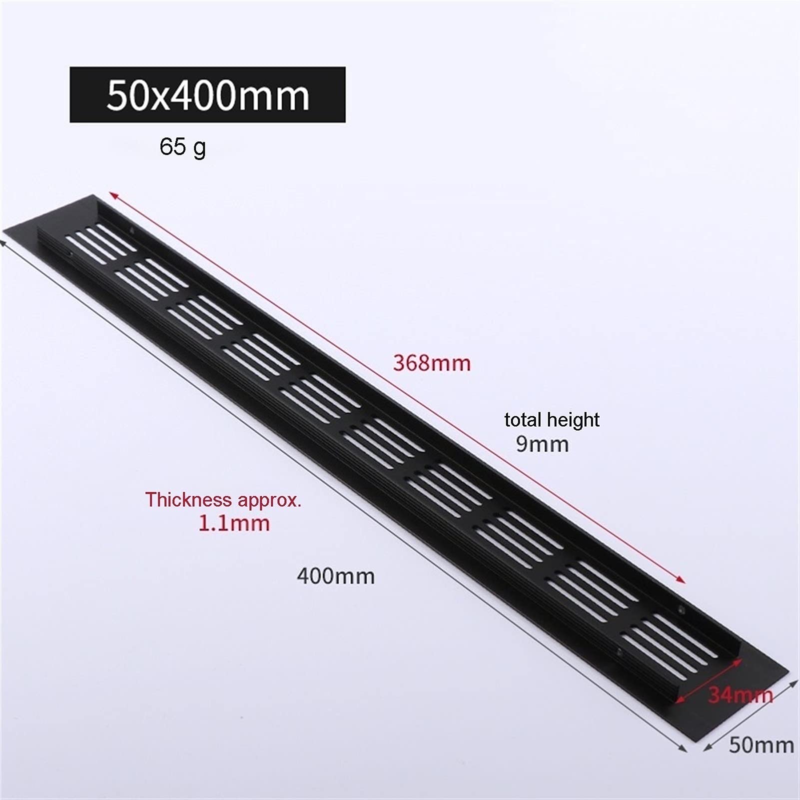 Lüftungsgitter Deckel Heizkörpergitter, Lüftungsgitter, atmungsaktives Netz aus Aluminiumlegierung, schwarzes Schranklüftungs-Abluftkühlgitter(80x100mm)