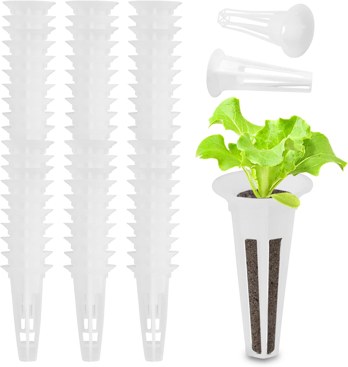 60 Pack Grow Baskets for AeroGarden, Replacement Seed Pod Baskets Plant