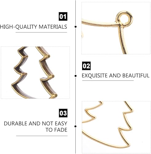 Miniatura 4 de 20 dijes de bisel abierto para árbol de Navidad, dije de resina UV, dijes de resina, moldes de resina para joyas, moldes de resina para aretes de