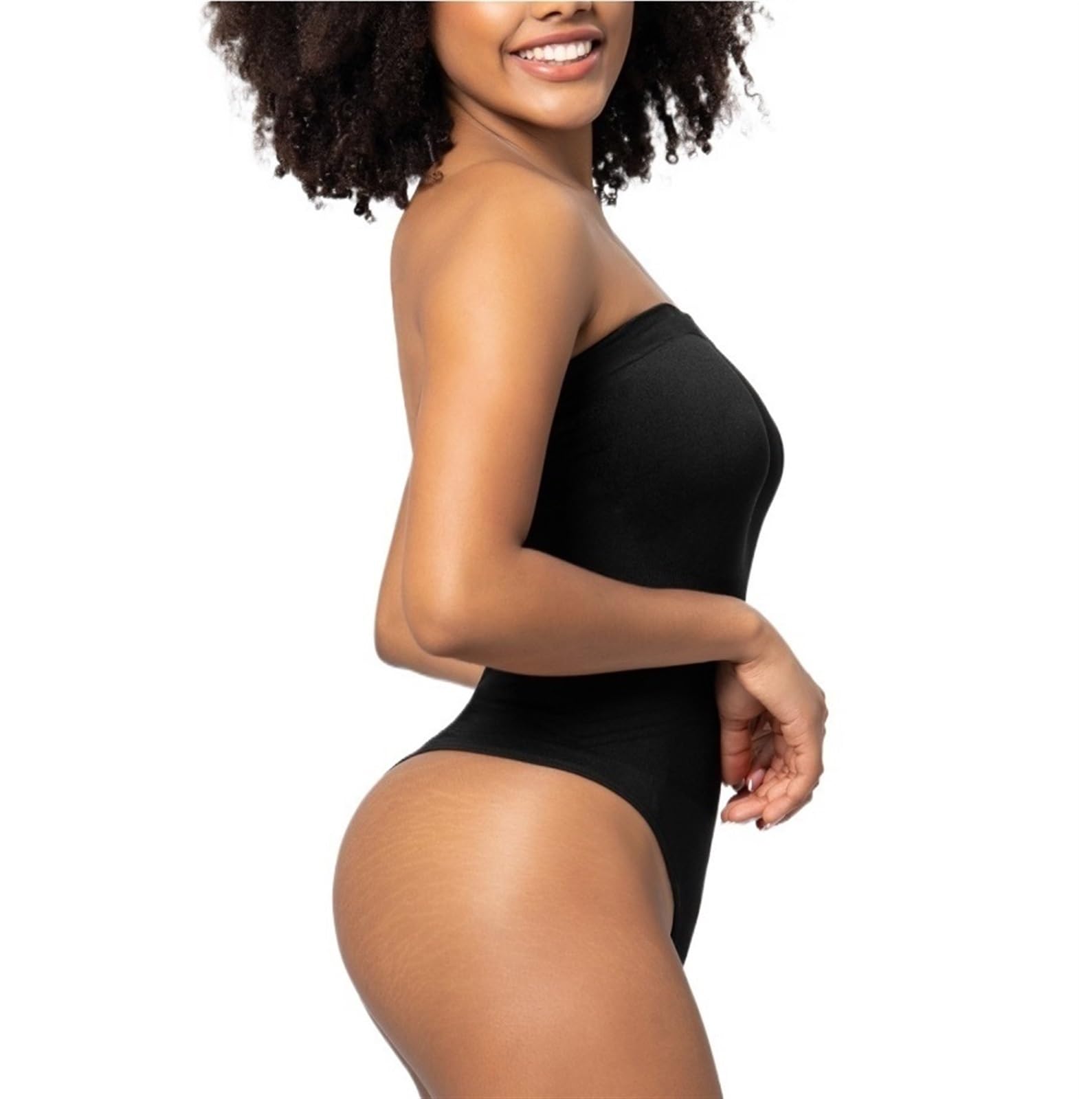 MOCHAMIK Damskie body wyszczuplają brzuch bez ramiączek Bezszwowe modelują stringi z dopinanymi paskami Odzież modelująca bez pleców