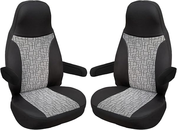 BREMER Housses de siège sur mesure pour camping-car en noir/gris