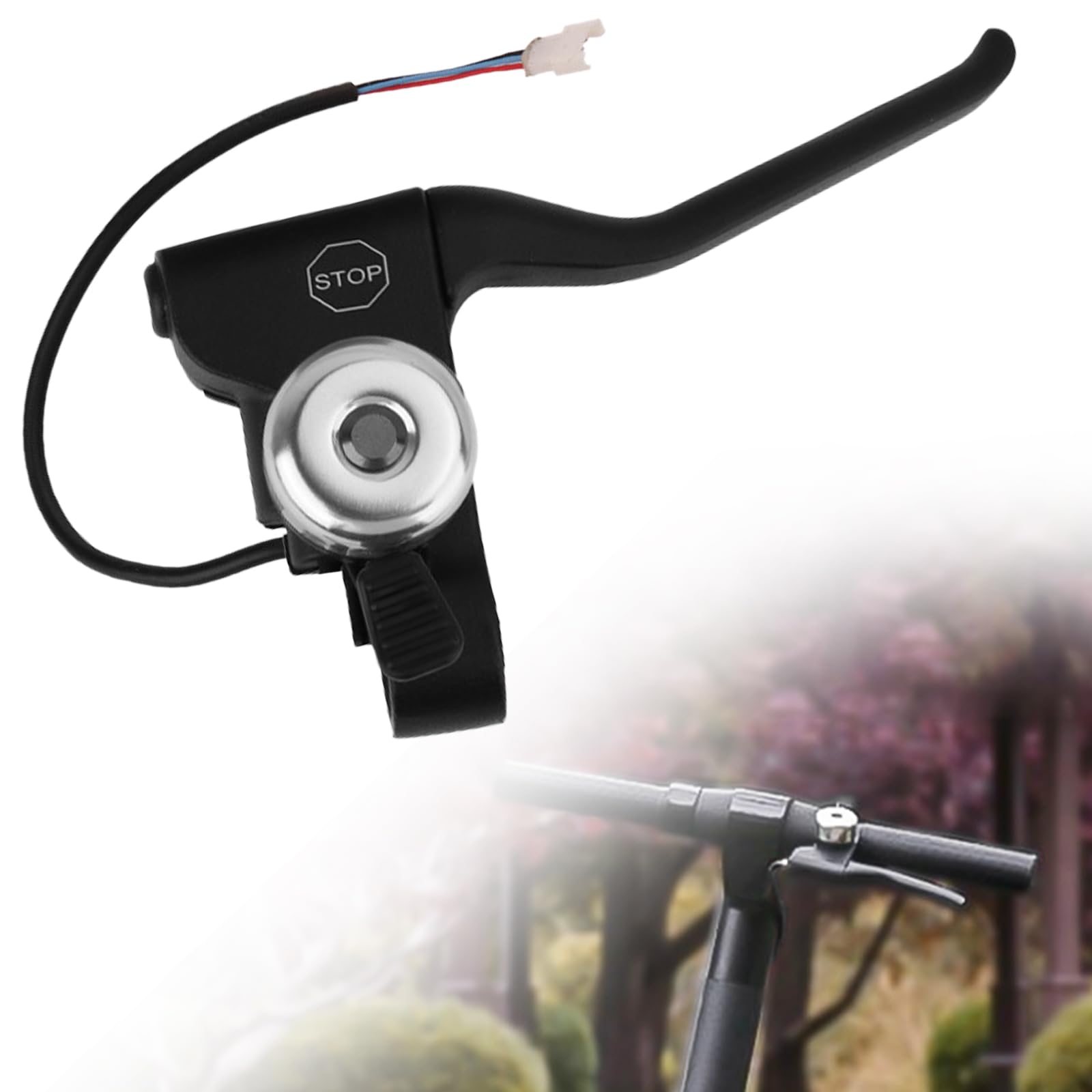 YIBEICOBrake Lever for Gotrax GXL V2, Aluminum Handle Disc Brake Lever with Bell, Handlebar Lever Parts Brake Assembly Kit, Electric Scooter Replacement for Gotrax