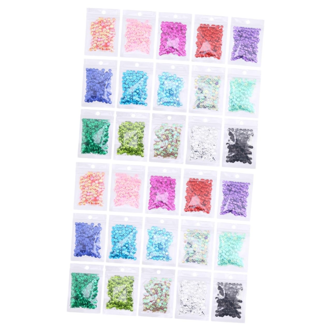 SEWACC 30 Packs Ornament Crafts Loose Flat Sequins Sequin Craft Supplies Sequin Embellishments Smd Loose Sequins Craft Sequins for Clothing Jewelry Making Sequins Perforation Decorate