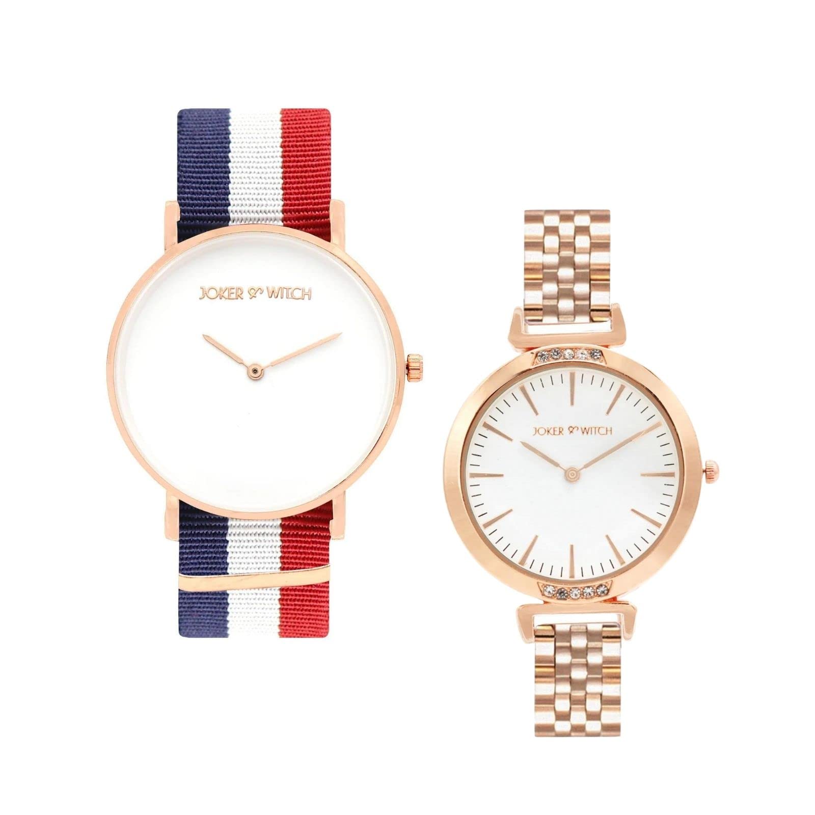 Joker & Witch Synthetic Unisex Carola & Perez White Dial Couple Analogue Watches, Band Color:Assorted (B0BVB59PJ3) Amazon Price History, Amazon Price Tracker