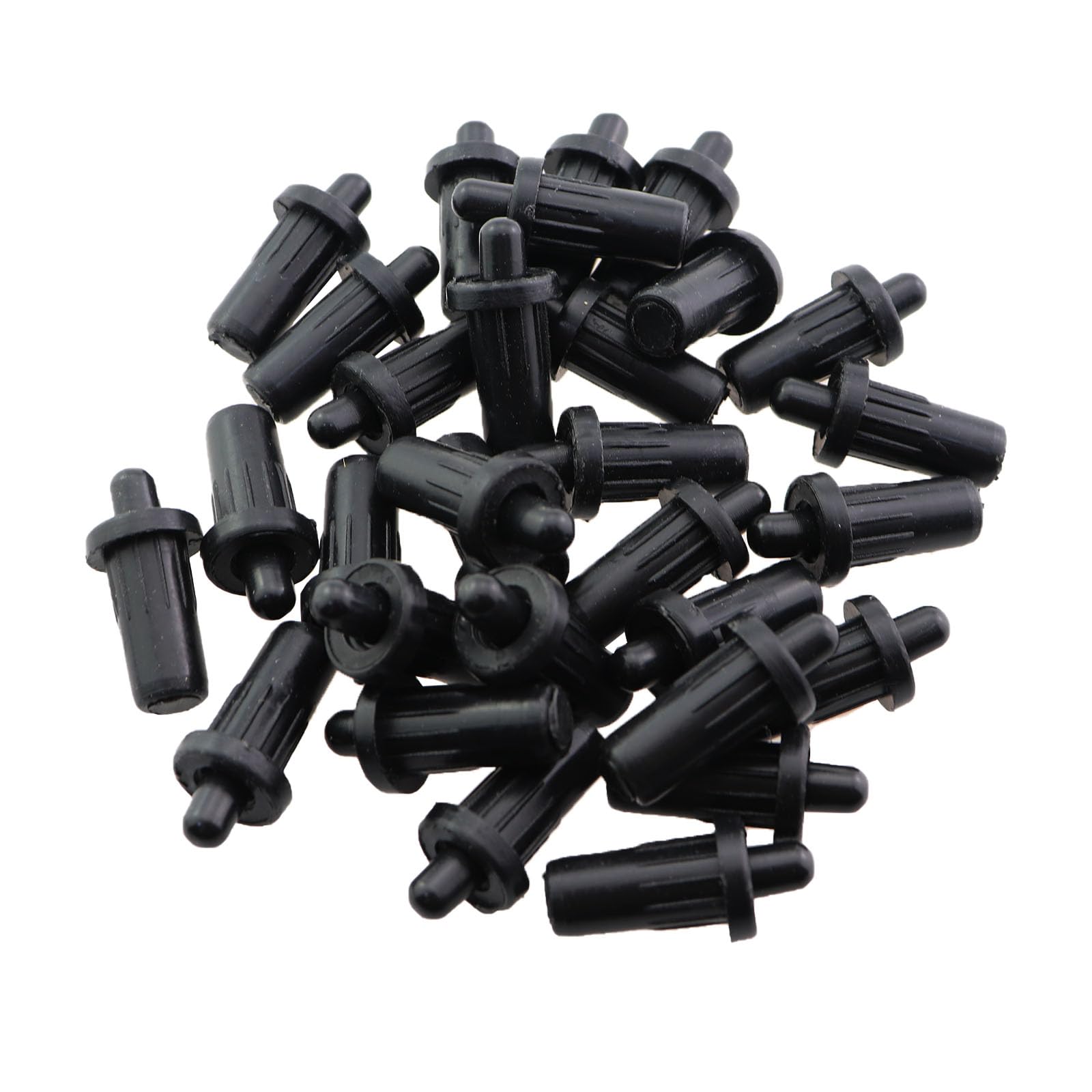Guifeng 30PCS 25mm Black Spring Loaded Spacer Pin Pivot Shaft Furniture Fittings Connector Cabinet Door Repair Pin for Bookcase Wardrobe Wine Cooler