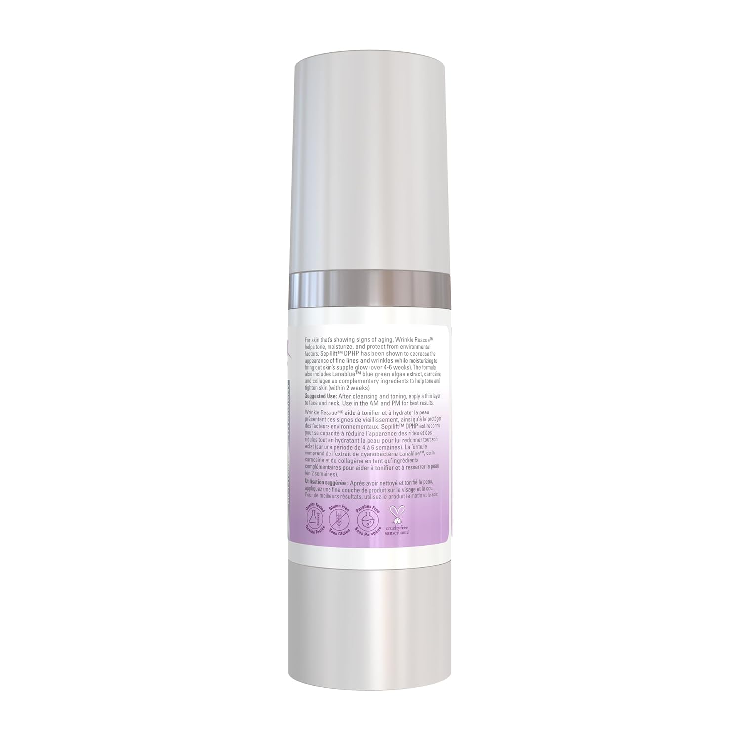 NOW Foods Solutions, Wrinkle Rescue Moisturizer, with Clinically Tested Sepilift® DPHP and Lanablue™ to Tone Aging Skin, 2-Ounce