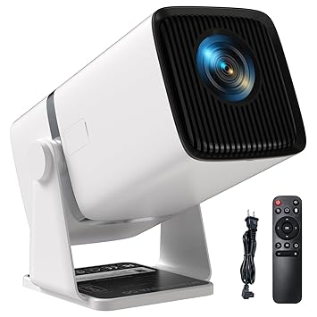 Shailron Full HD 1080p Native, Android 13.0 Smart Home Projector 4k Ultra HD, Rotatable Design, Auto & 4D Keystone with Entertainment Apps.