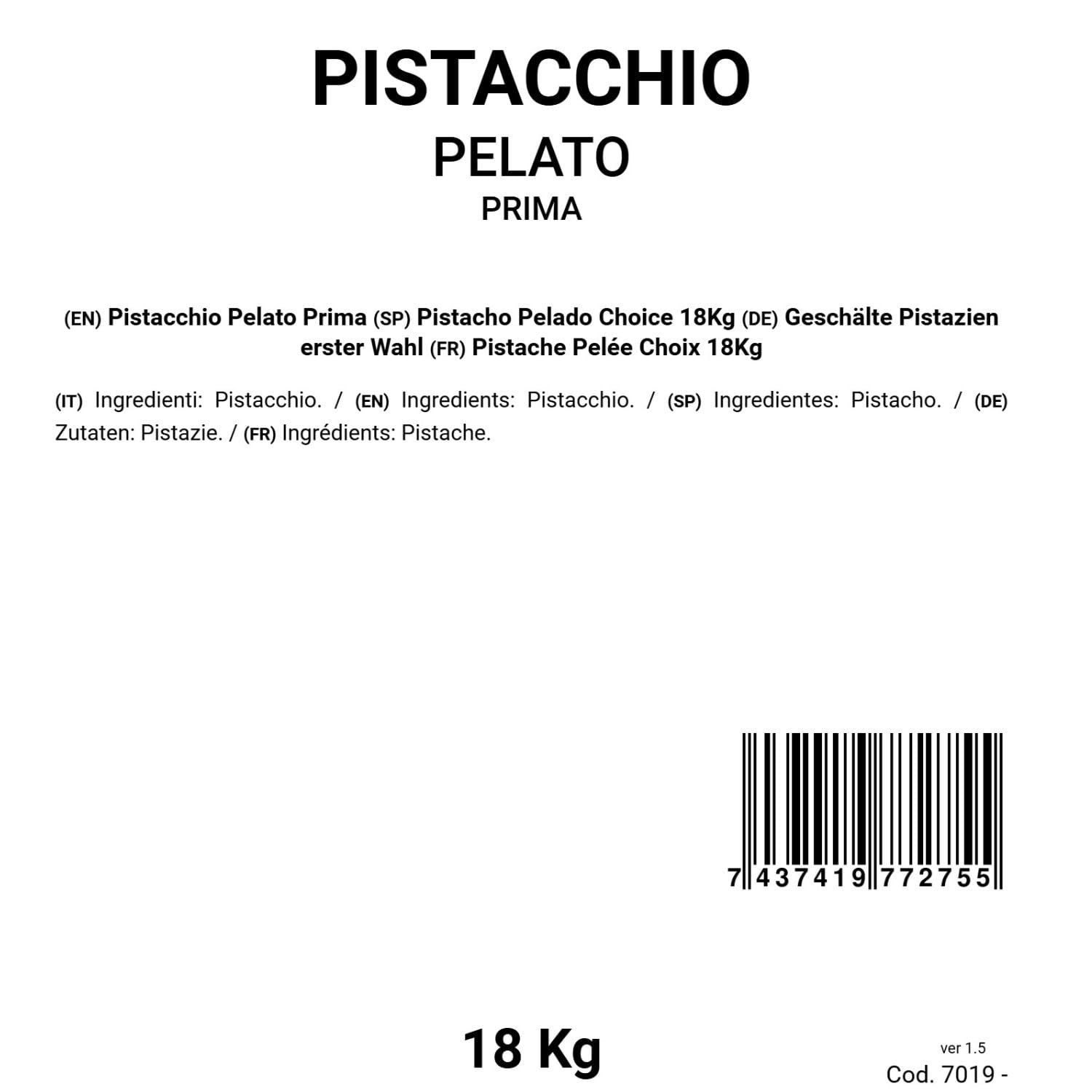 TiBioNa Italia Geschälte Pistazien erster Wahl, 18 kg