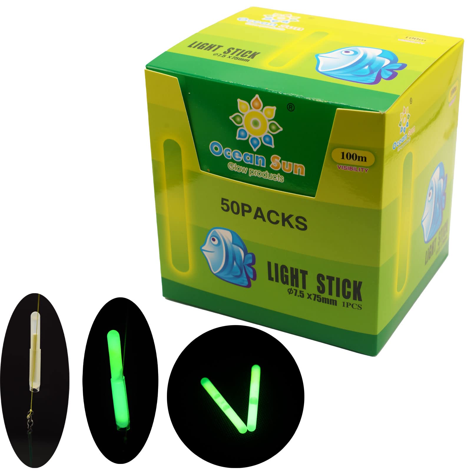 Fishing Glow Stick 1，1.5，2，3inch for Lighted Bobber