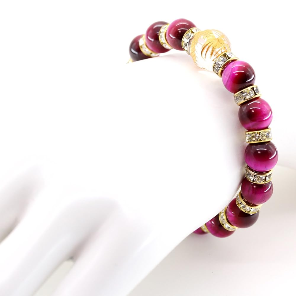 Amazon.co.jp: [石輝] 天然石 お守り ペアブレスレット レッド