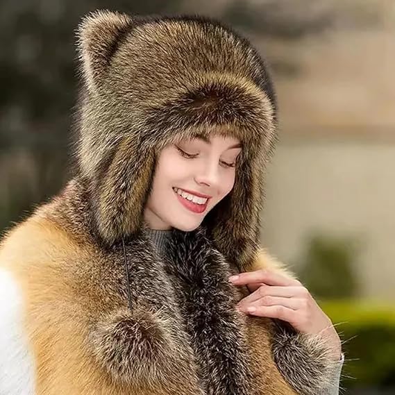 Gorro de peluche con orejeras para adulto y niño miniatura 4