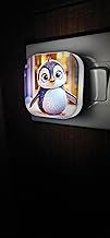 HOARD Kids Series Night Lamp Blessings 0.5W LED Plugin for Kids Room | Return Birthday Gift for Kids (Purple- Penguin)