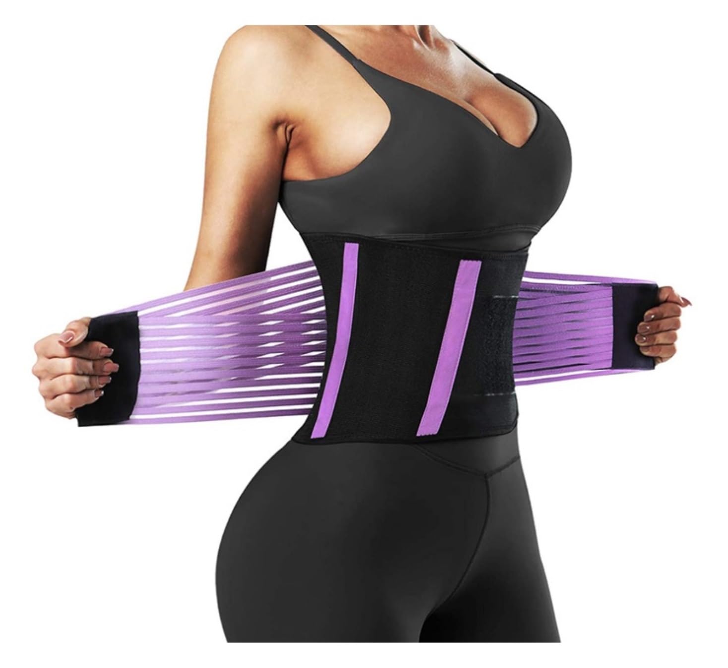gorset korekcyjny, Trener talii do odchudzania, pas przeciwpotny, gorset wyszczuplający talię, podtrzymujący brzuch(Purple,XXL)