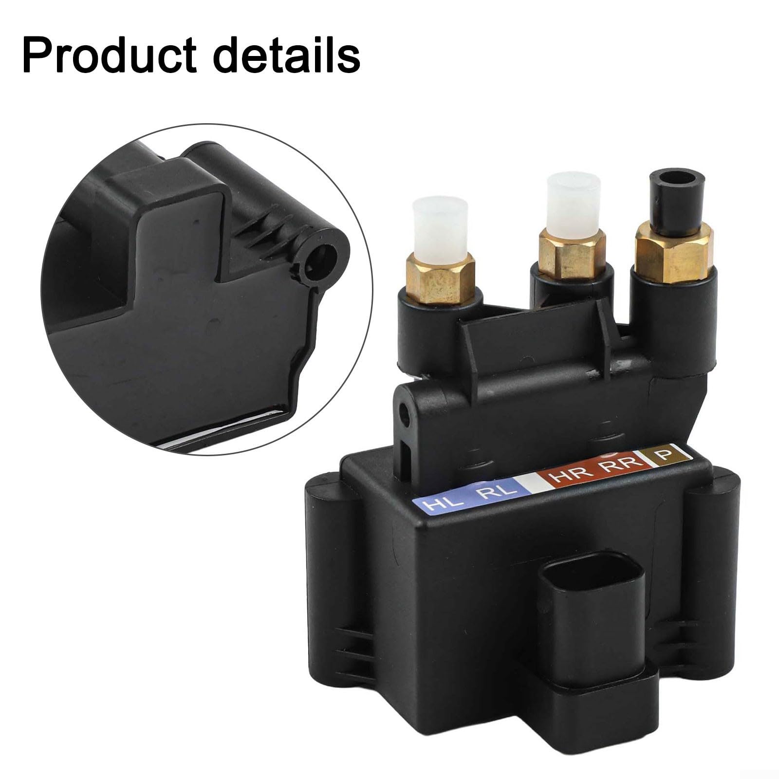 Luftfederungs-Magnetventilblock für Mercedes W213 W212 W218 W251 A2513200158 Kunststoff Metall direkter Ersatz Schwarz für CLS E-Klasse R-Klasse Sprinter 2005-2022 Fahrzeug OE Fit