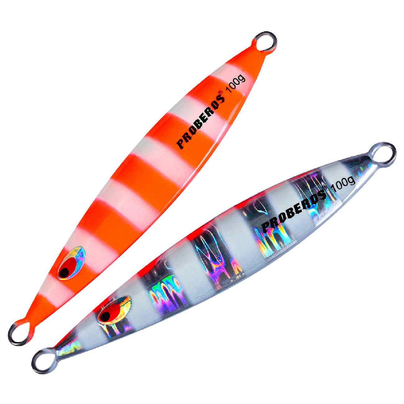 Lot de 6 leurres de pêche en métal 40 g/60 g/80 g/100 g