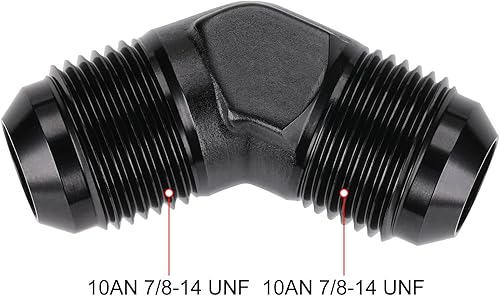 Miniatura 85 de Adaptador de unión reductor de llamarada macho 4AN macho a 3AN de aluminio negro