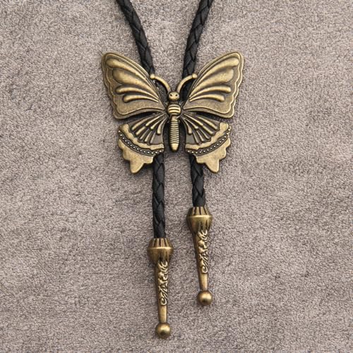 Image of GelConnie Native American Bolo Tie Rodeo Cowboy Leather Necktie Western Necklace Costume Accessories for Men,Women