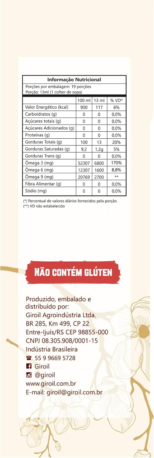 Giroil Óleo De Linhaça Dourada - 250 Ml