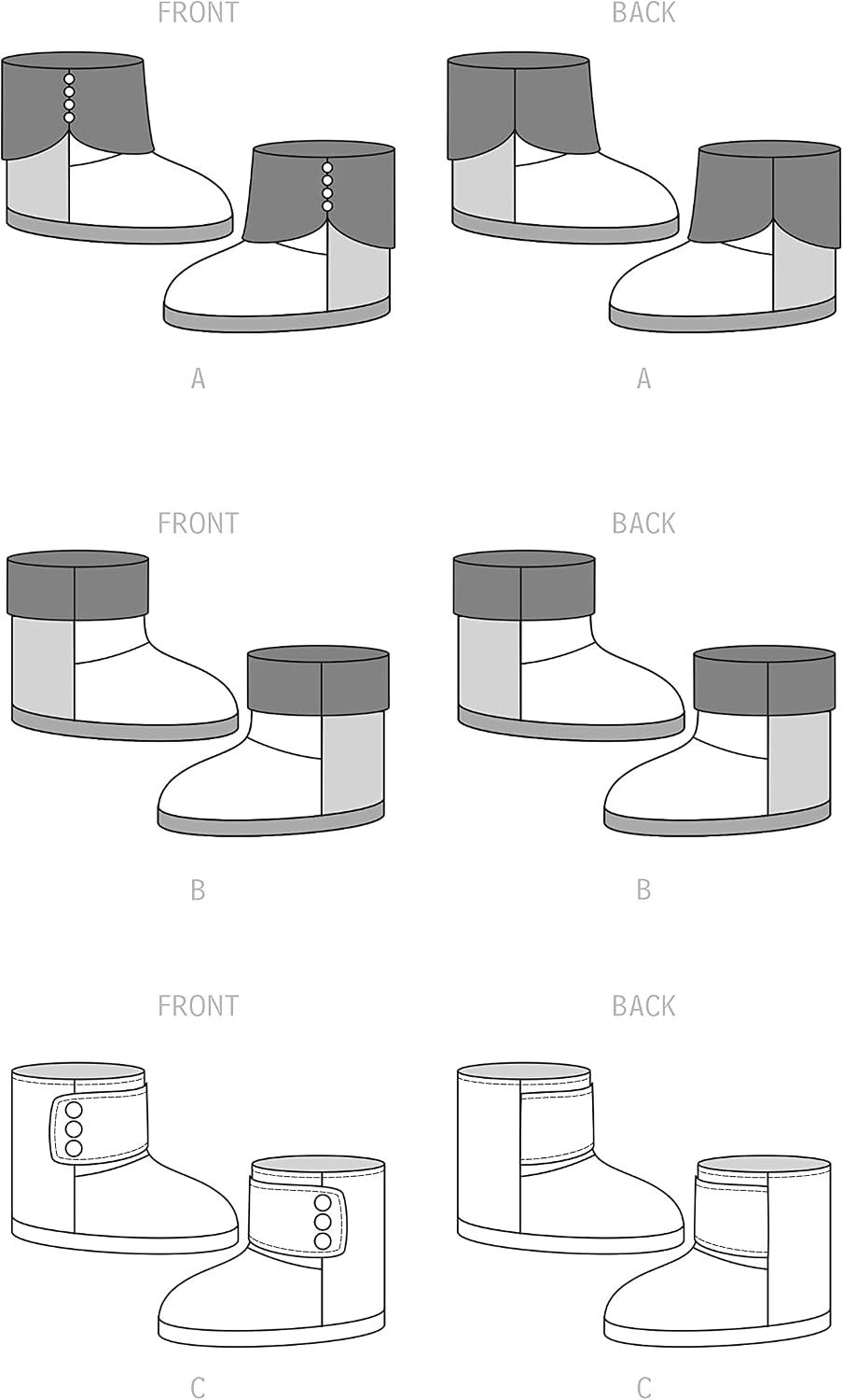 Simplicity S9531 Children's & Adults' Slipper Sewing Pattern, Sizes XS-XL