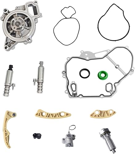 Miniatura 5 de Kit de cadena de distribución 2.4 Bomba de agua, bomba de aceite, tensor de piñón guía de cadena para GMC Terrain 2011-2017, Chevy Equinox Malibu,