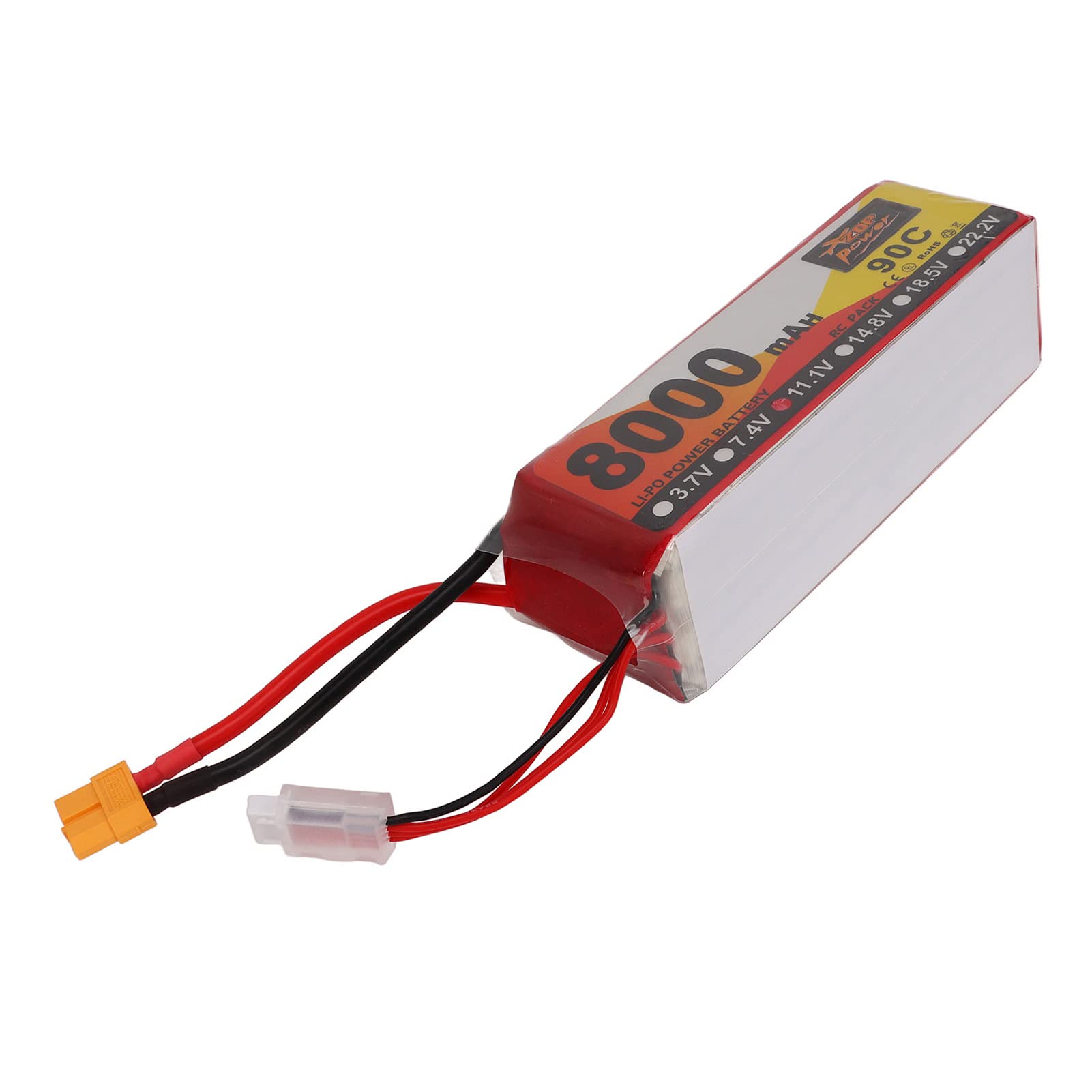 Batería Lipo de alta capacidad de 11.1 V 8000 mAh 90C para coches RC, funda rígida 3S con conector XT60 para drones de carreras y vehículos todoterreno