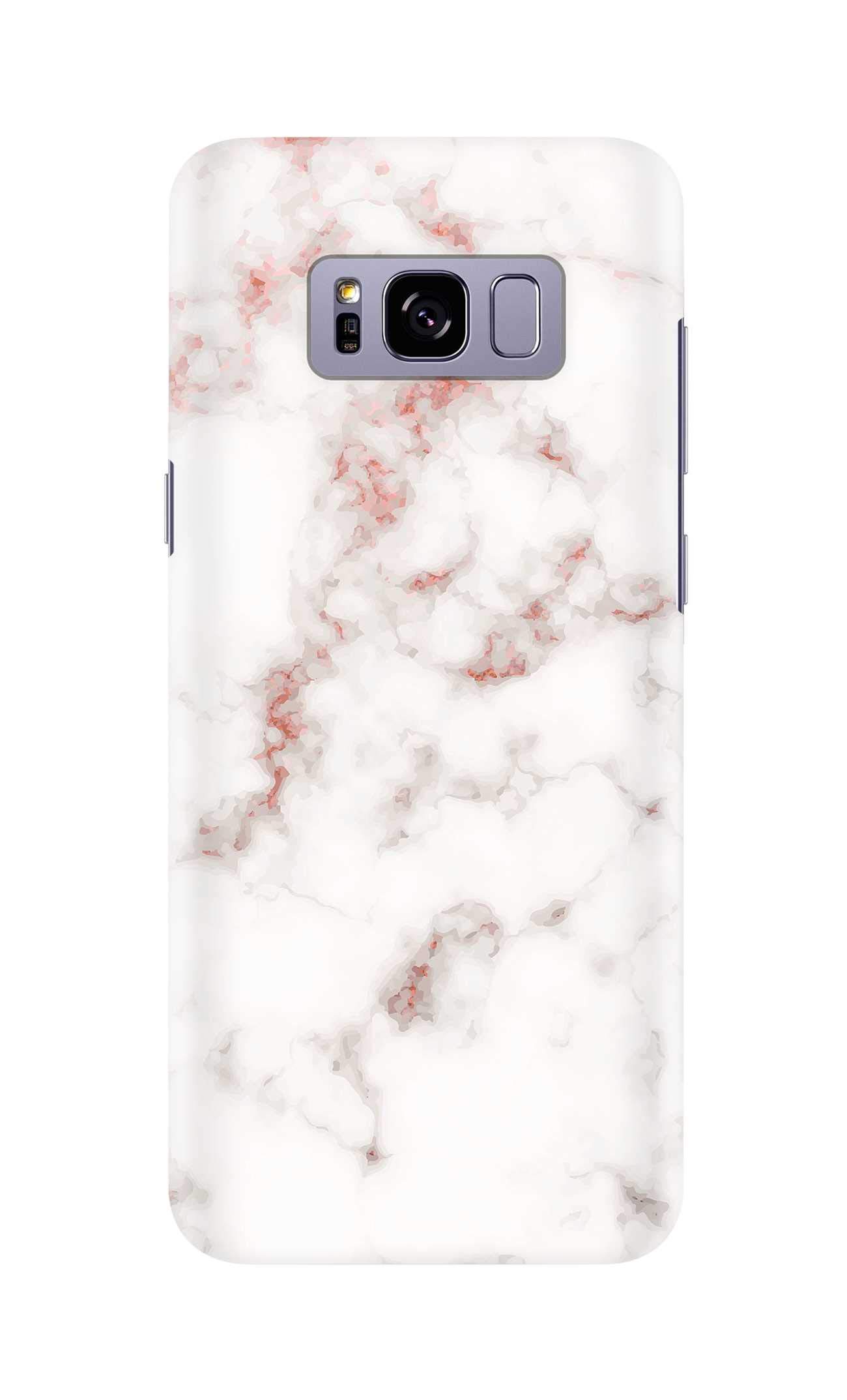 StylizeddCase Compatible with Samsung Galaxy S8 Plus Case Slim Snap Classic Series Customized Mobile Cover Hard PC Shield Matte Finish Print - Marble Print Rose Grey