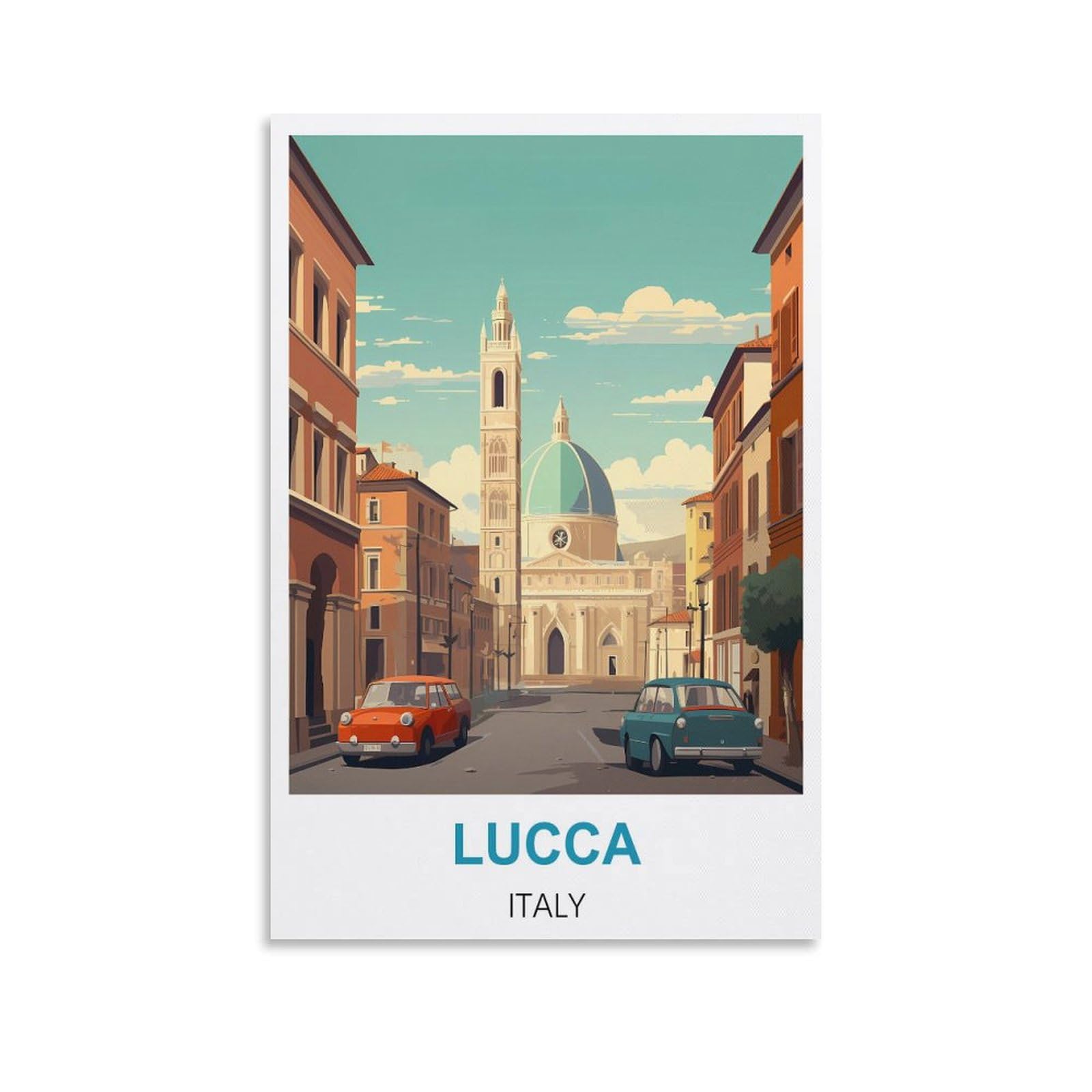 Vintage Tin Signs Lucca Italy Ideal for Pub shed Bar Office Man Cave Home Bedroom Dining Room Kitchen Gift 30x40cm