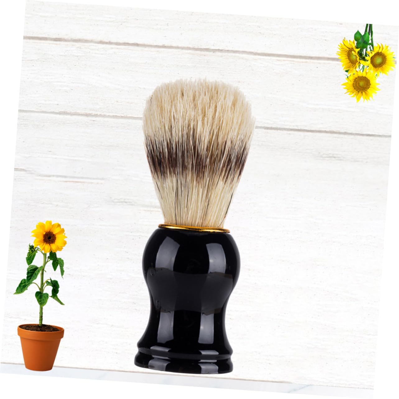 OSOLADY 1pc Men's Beard Brush Bristle Shaving Brush Catcher for Black Men Professional Styling Tool