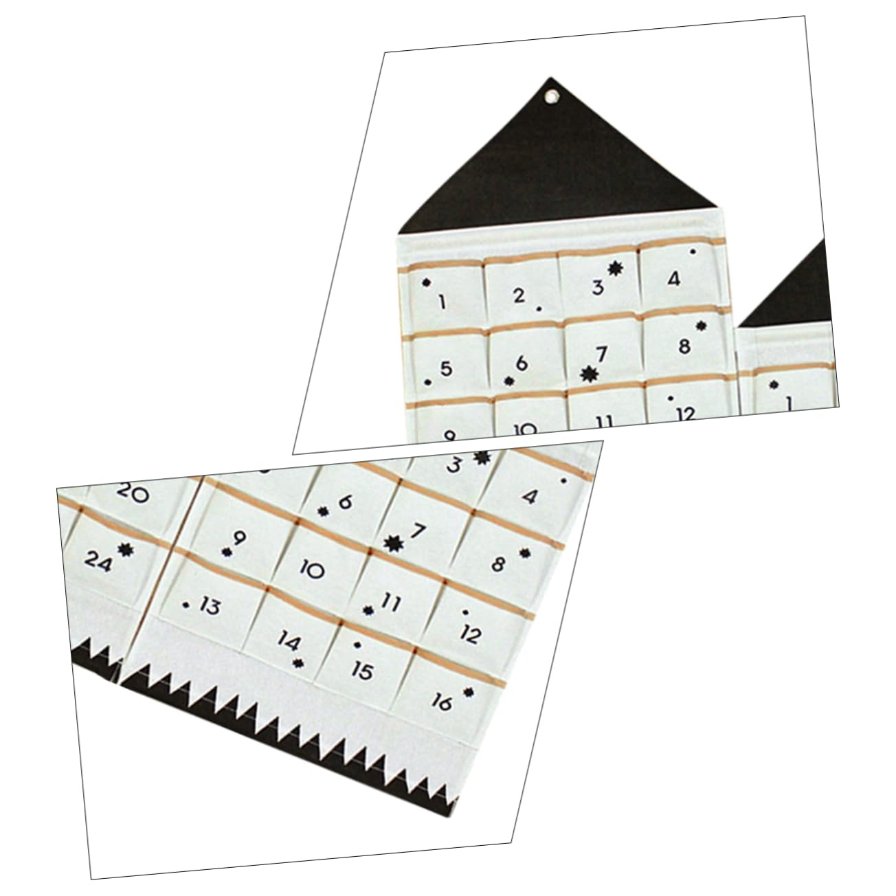 Borsa Portaoggetti da Appendere 24 Tasche, Cotone, Foro