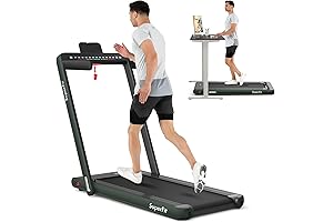 Superfit 2-in-1 Folding Under Desk Electric Treadmill