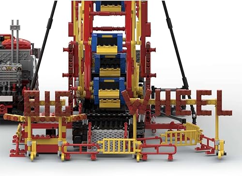 Miniatura 4 de PHYNEDI Fairground - Modelo de ladrillos de rueda grande compatible con Lego, parque de atracciones MOC, colección de construcción de bricolaje,