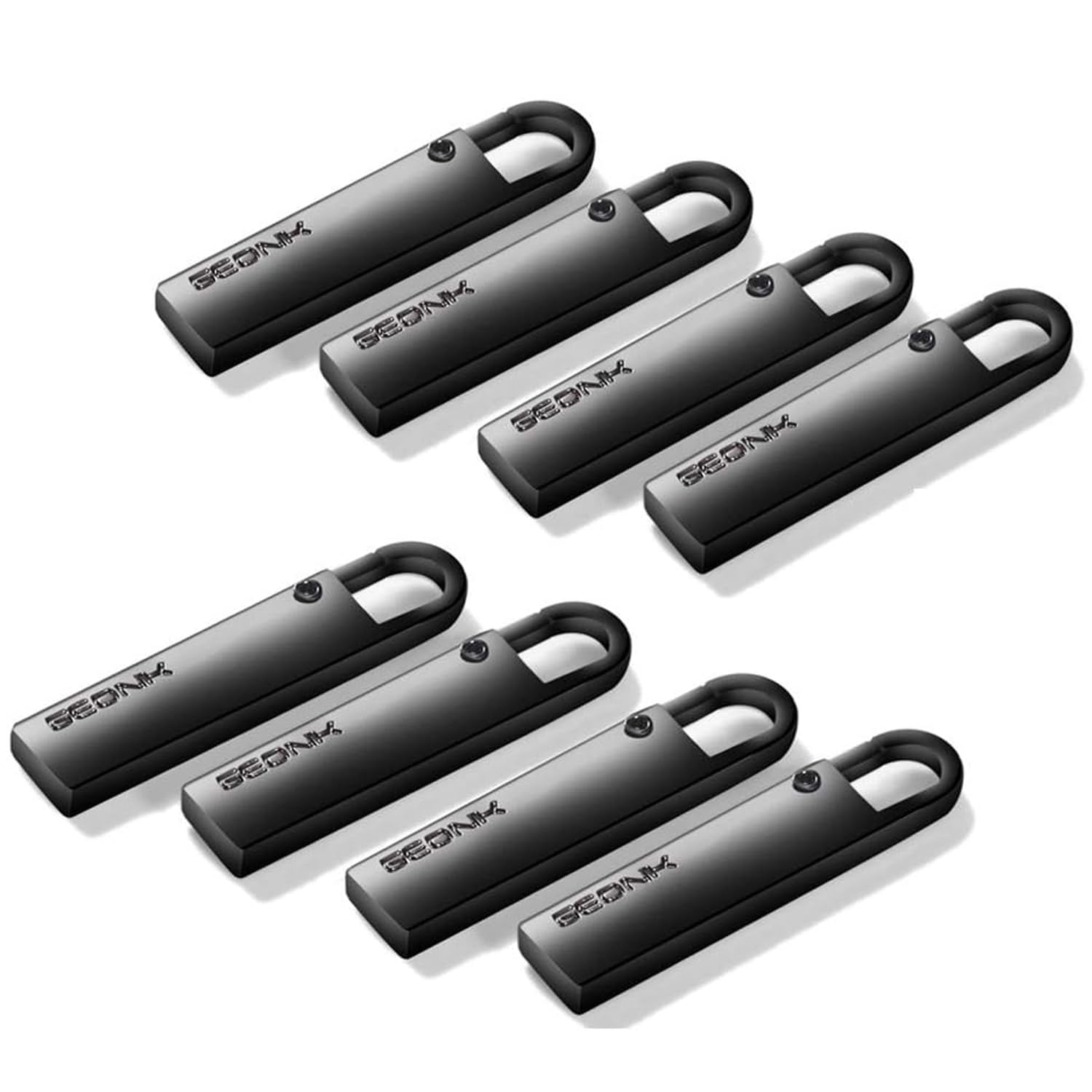 Zipper Pull Tab Replacement Metal Zipper Handle Mend Fixer Easy Use Backpack Zippers Extender Handle Mend Fixer Repair for Suitcase (Black-8)