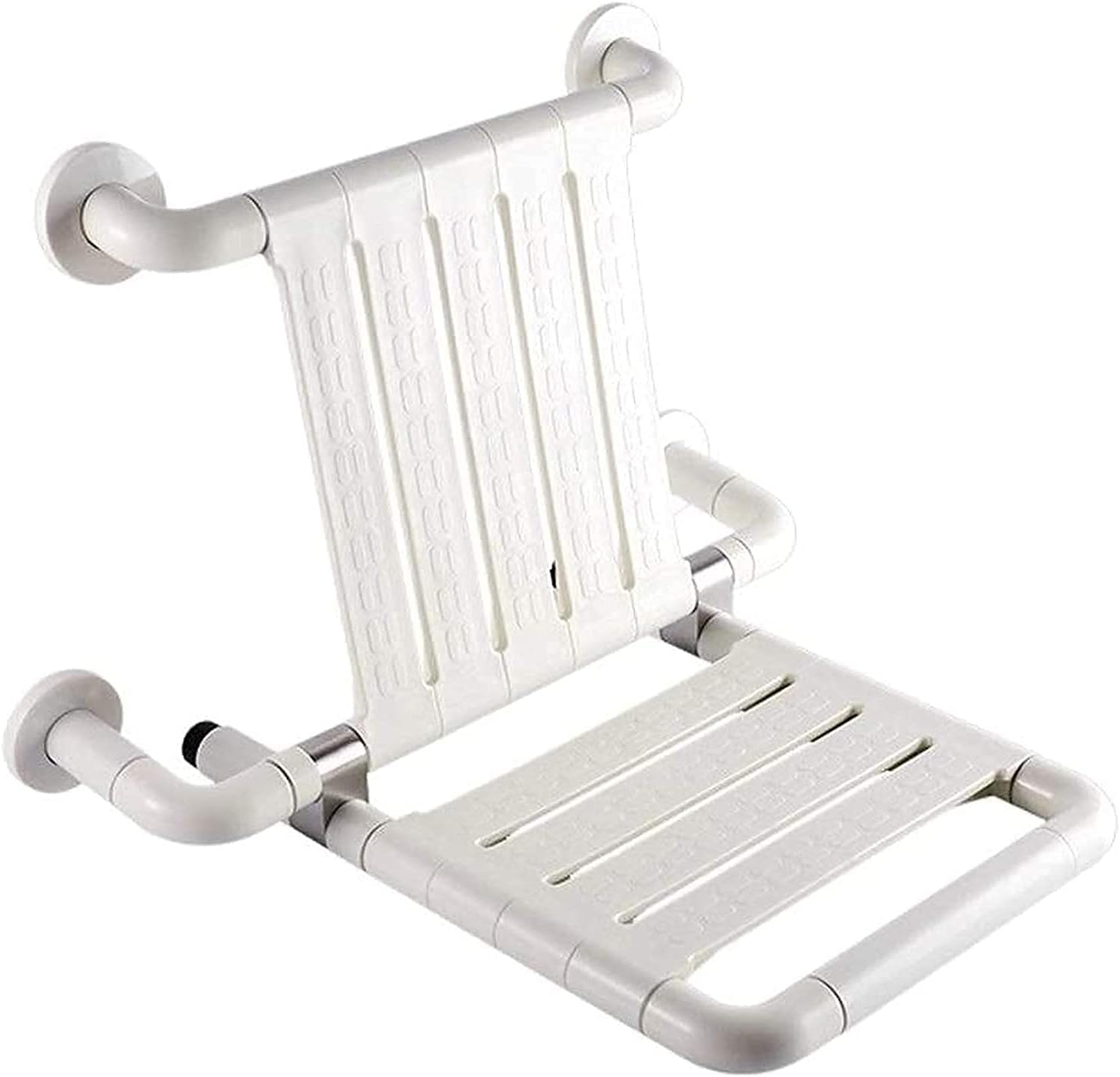 Padded Seat Transfer Bench, Shower Stool Shower Chair Folding Wall Mount Shower Seat Chair Bathroom Non-Slip Toilet Elderly Bath Stool Stainless Steel Bracket Max 250Kg Shower Chai