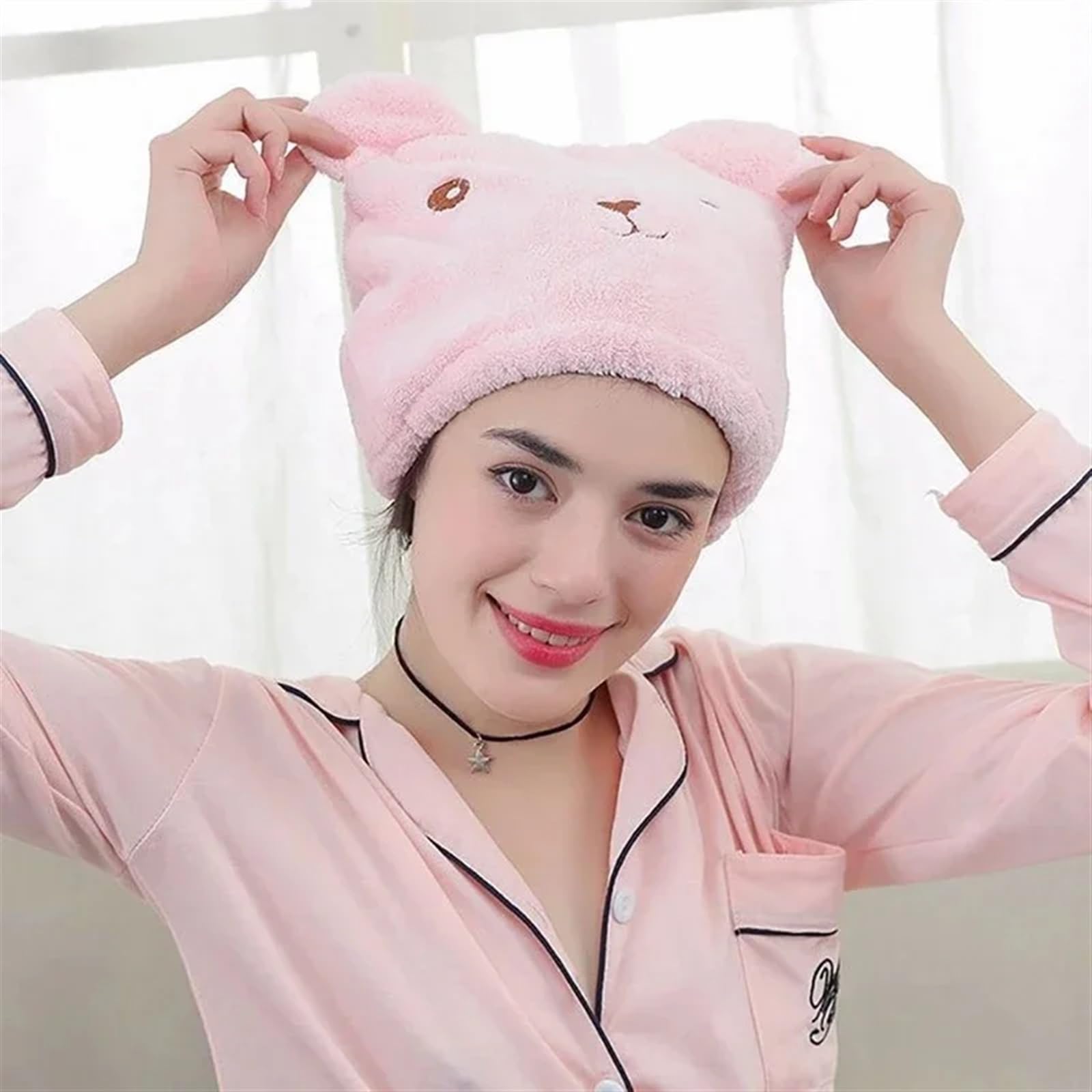 Toallas para Secar El Pelo Gorro de Secado for el Pelo Osito, Toalla Microfibra rápido, Gorro Ducha for Cabello, Toallas envueltas, baño, Accesorios(2IN1,20PCS)