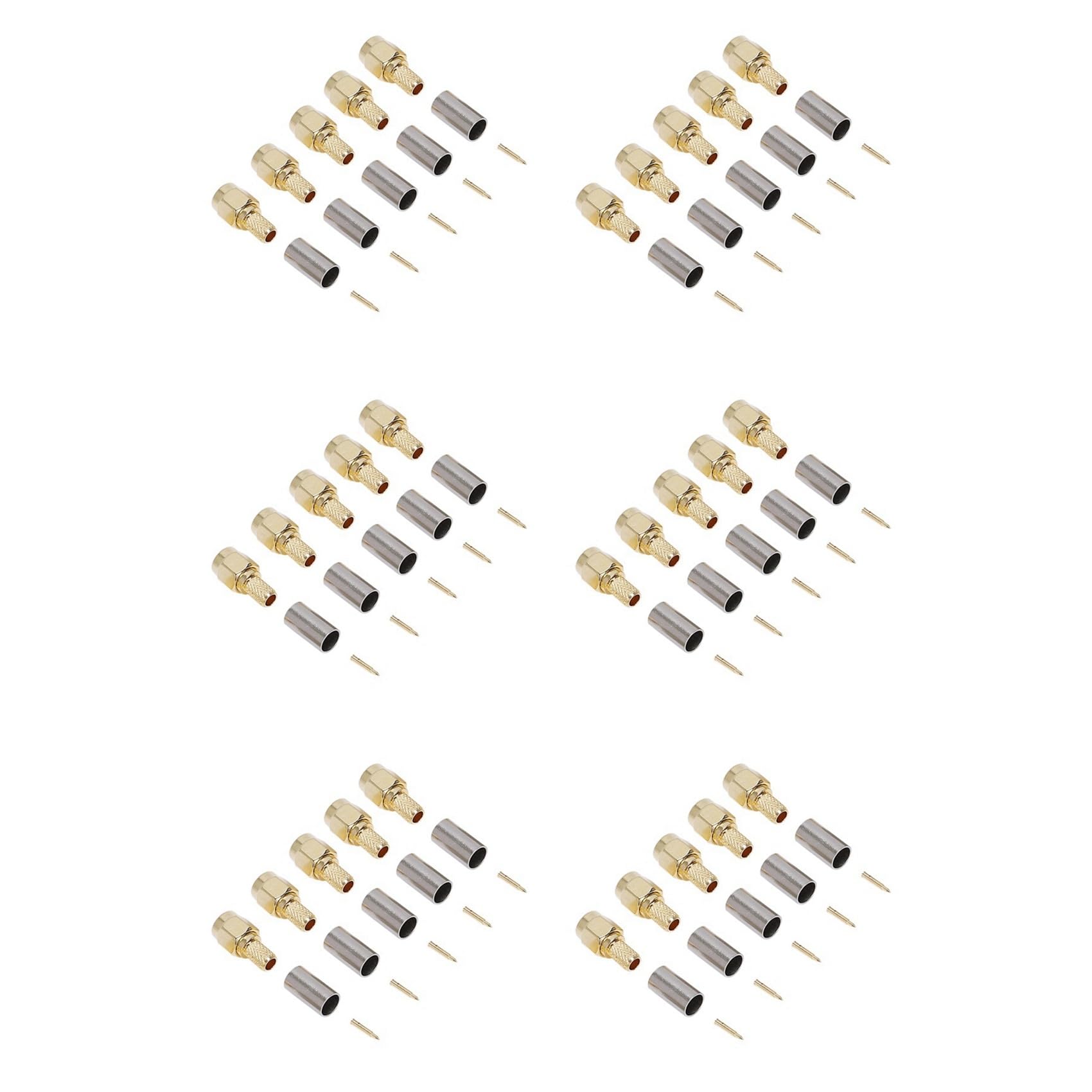 Jnchdghwa Men's Silver 600Pcs Sma Plug Straight Crimp For Rg58 Connector Adapter
